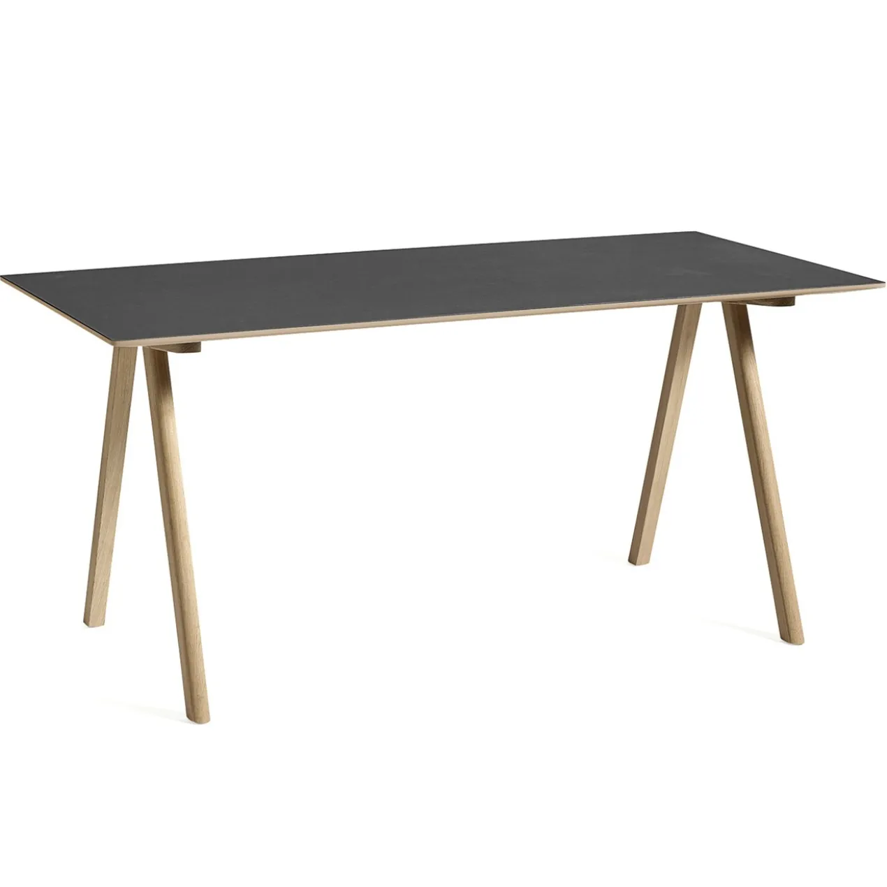 Bureau CPH10 mat eiken gelakt onderstel linoleum black