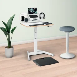 Bureau elektrisch Zit-Sta 80x60 cm wit