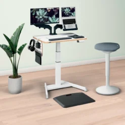 Bureau elektrisch Zit-Sta 80x60 cm wit