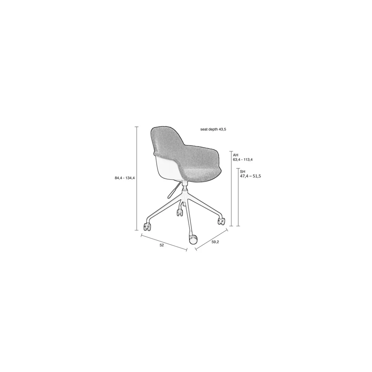 Bureau fauteuil albert kuip groen