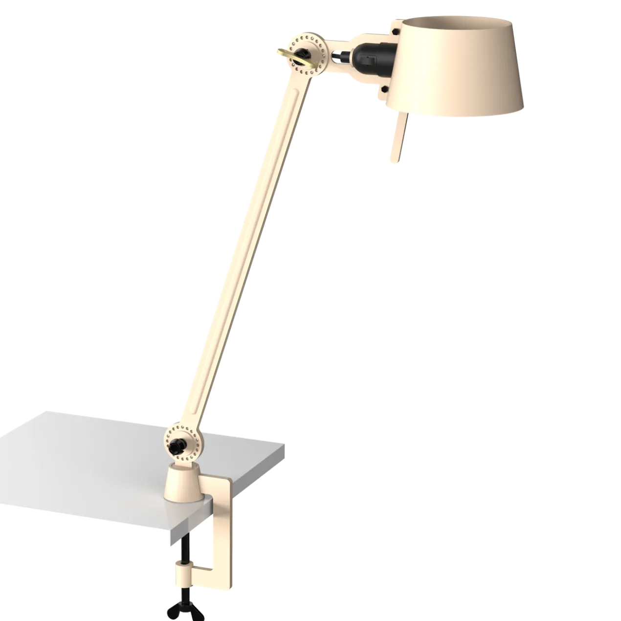 Bureaulamp Bolt met klem 1 arm lightning white