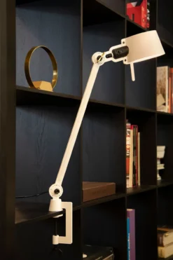 Bureaulamp Bolt met klem 1 arm lightning white