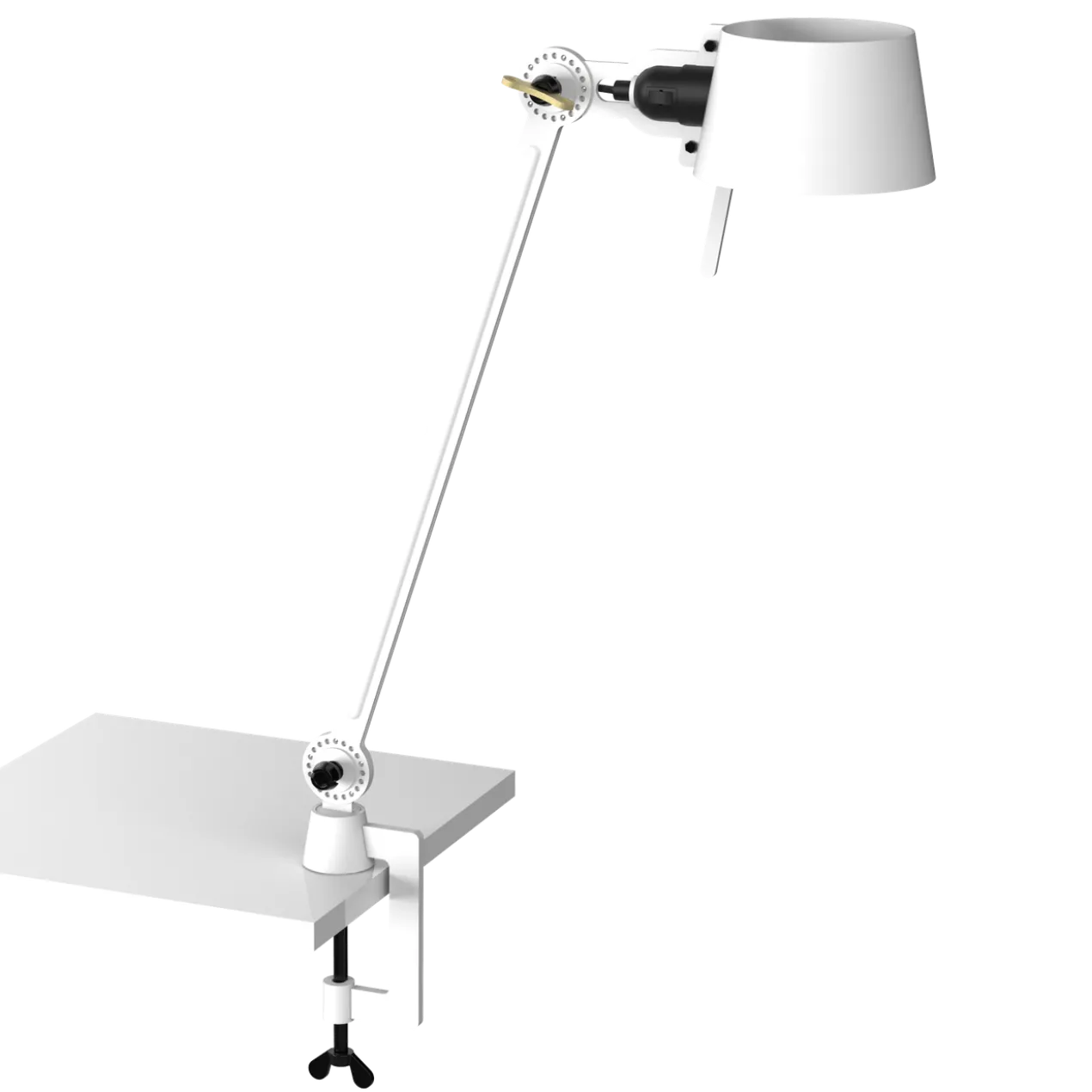 Bureaulamp Bolt met klem 1 arm pure white