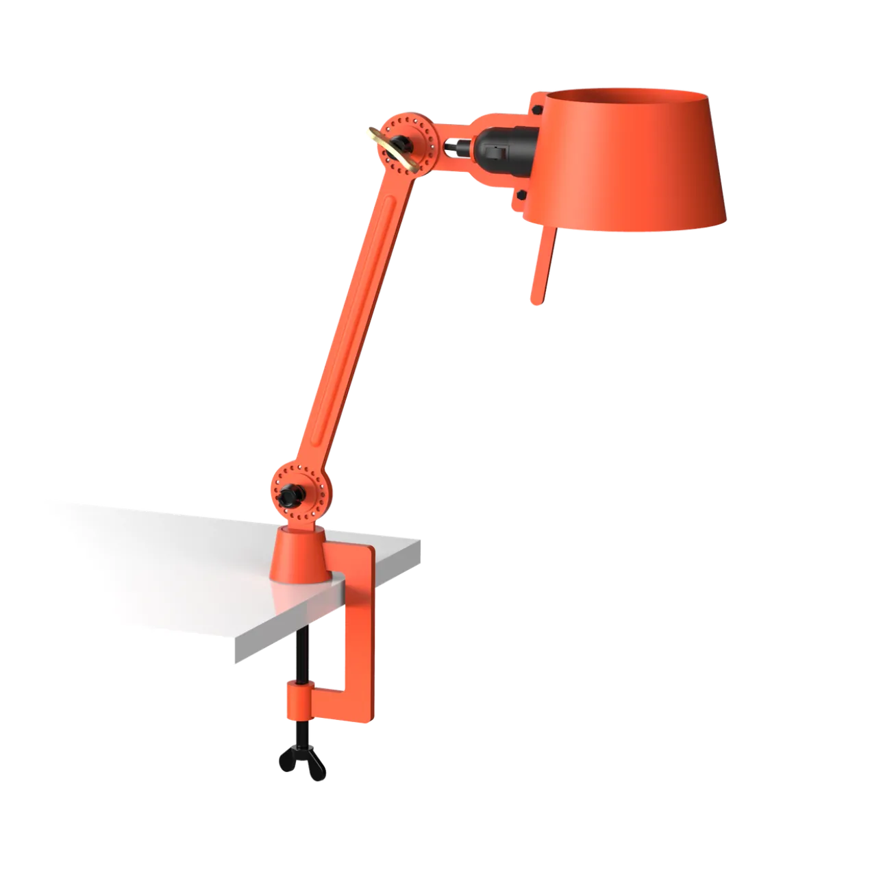 Bureaulamp Bolt met klem small 1 arm klein striking orange
