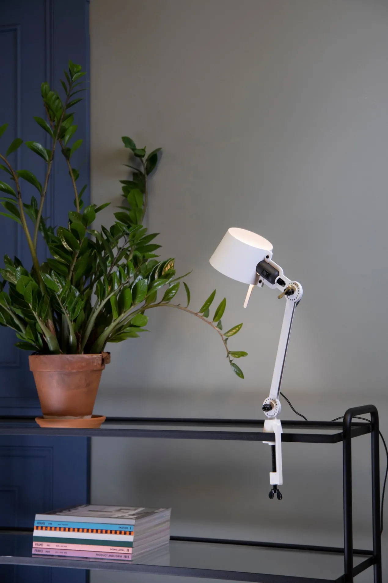 Bureaulamp Bolt met klem small 1 arm klein lightning white