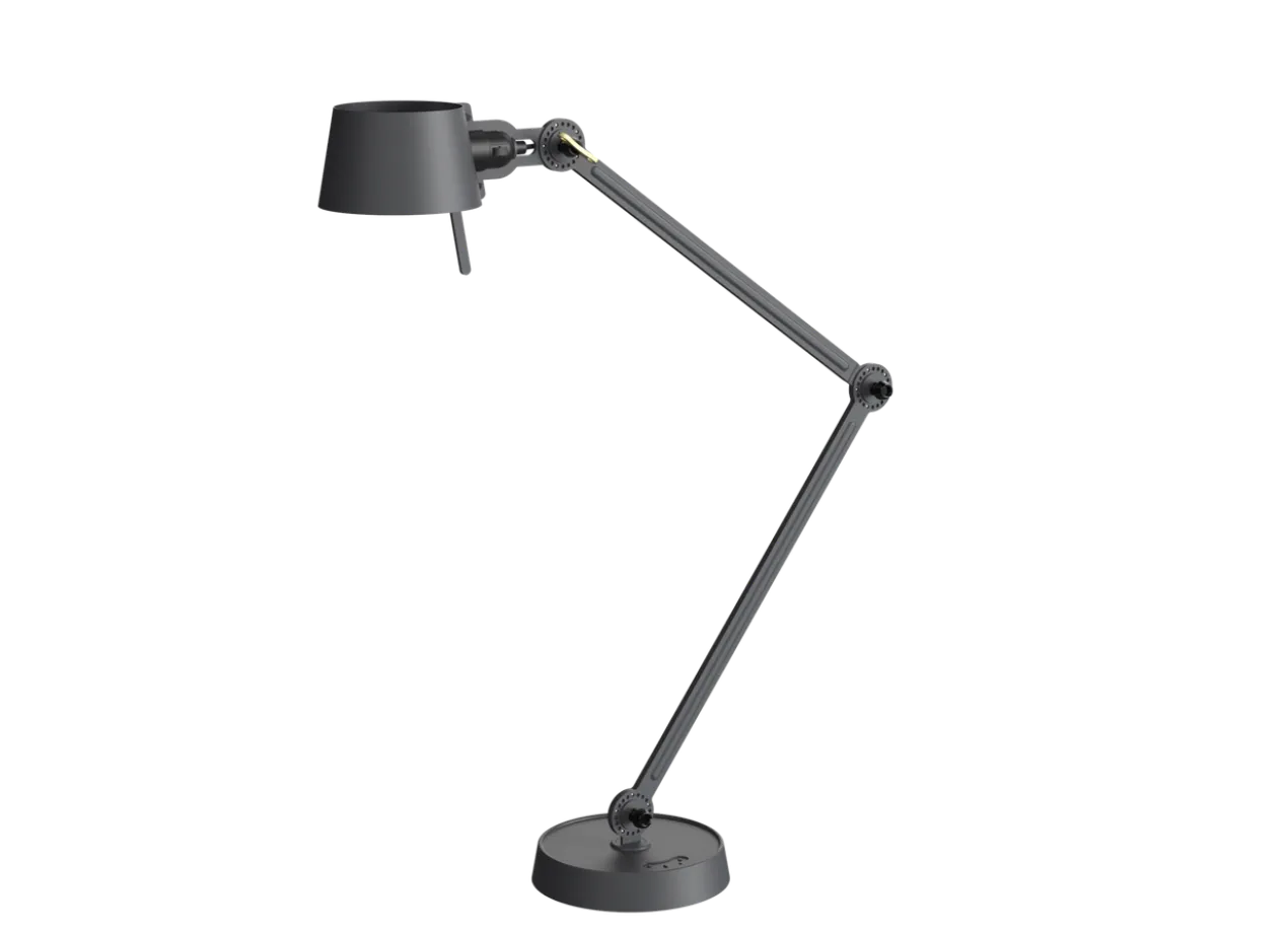 Bureaulamp Bolt met voet 2 armen midnight gray