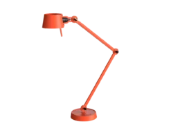 Bureaulamp Bolt met voet 2 armen striking orange