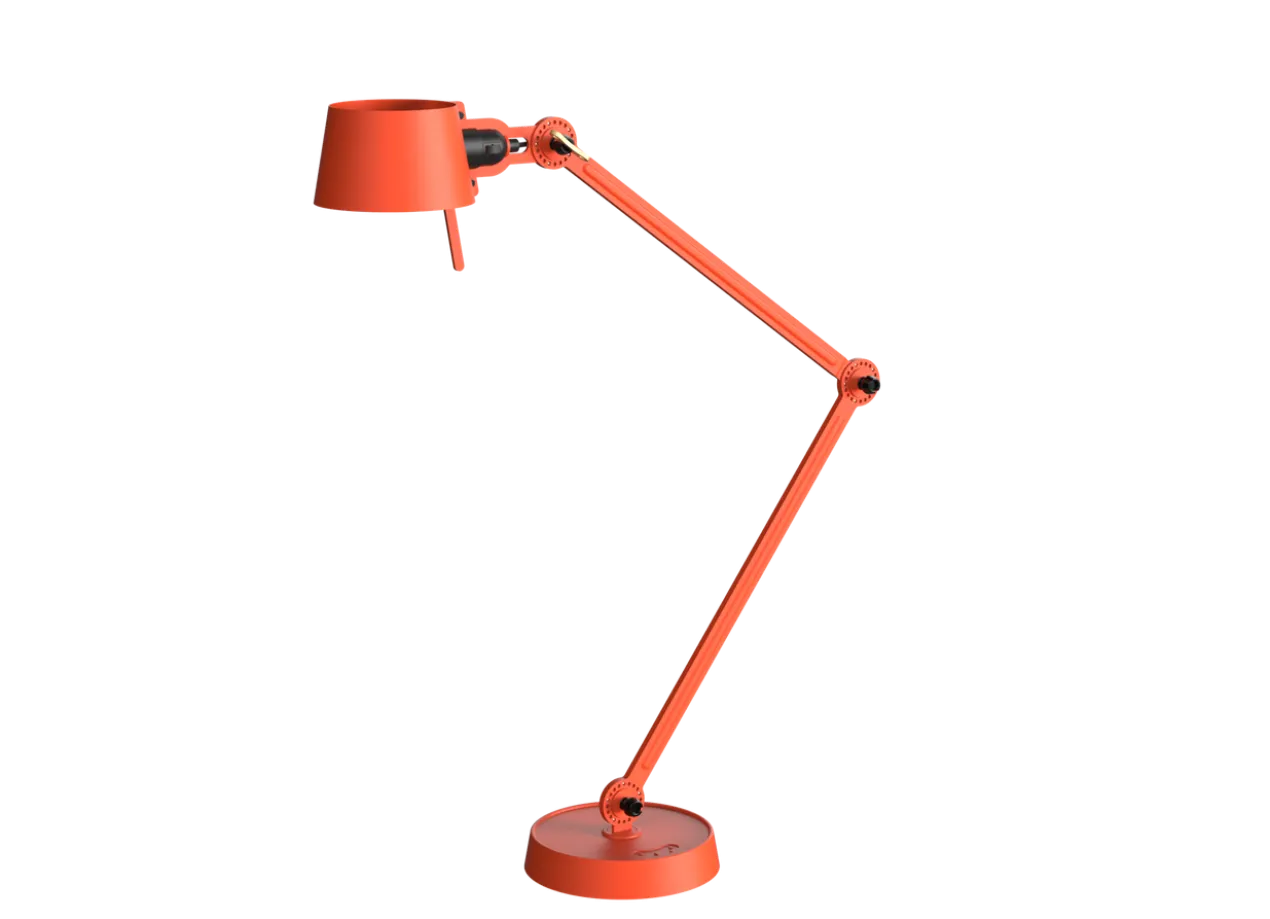Bureaulamp Bolt met voet 2 armen striking orange