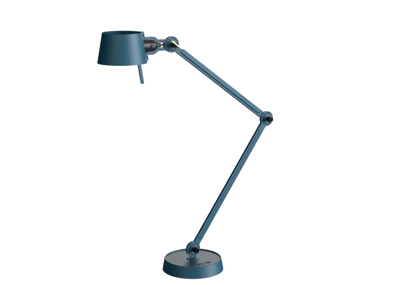 Bureaulamp Bolt met voet 2 armen thunder blue