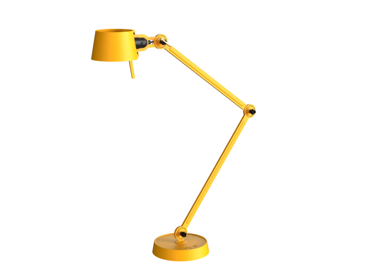 Bureaulamp Bolt met voet 2 armen sunny yellow