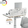 Bureau Ophangbord met laptophouder 80x25 cm wit