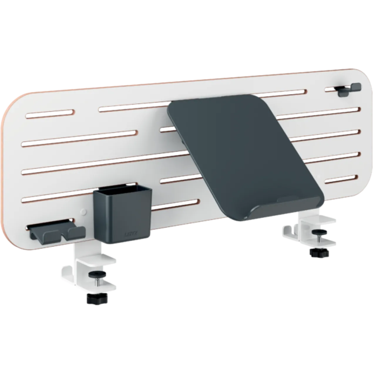 Bureau Ophangbord met laptophouder 80x25 cm wit
