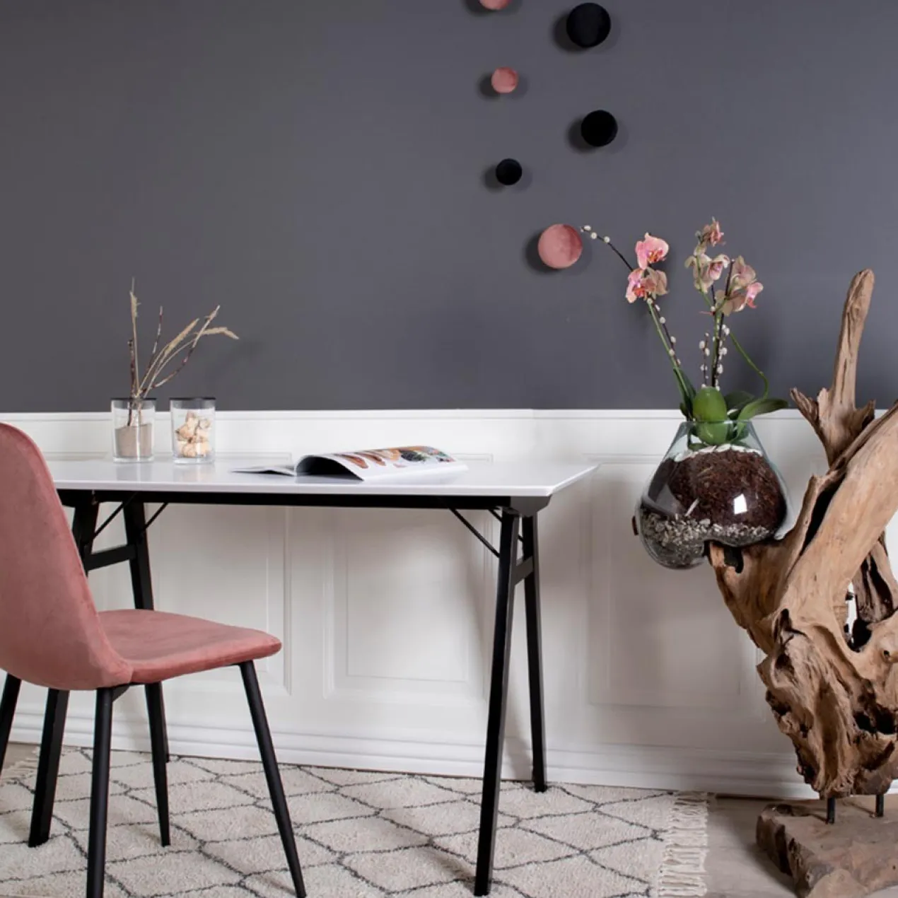 Bureau Rover wit/naturel