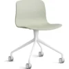 Bureaustoel AAC14 wit onderstel pastel green