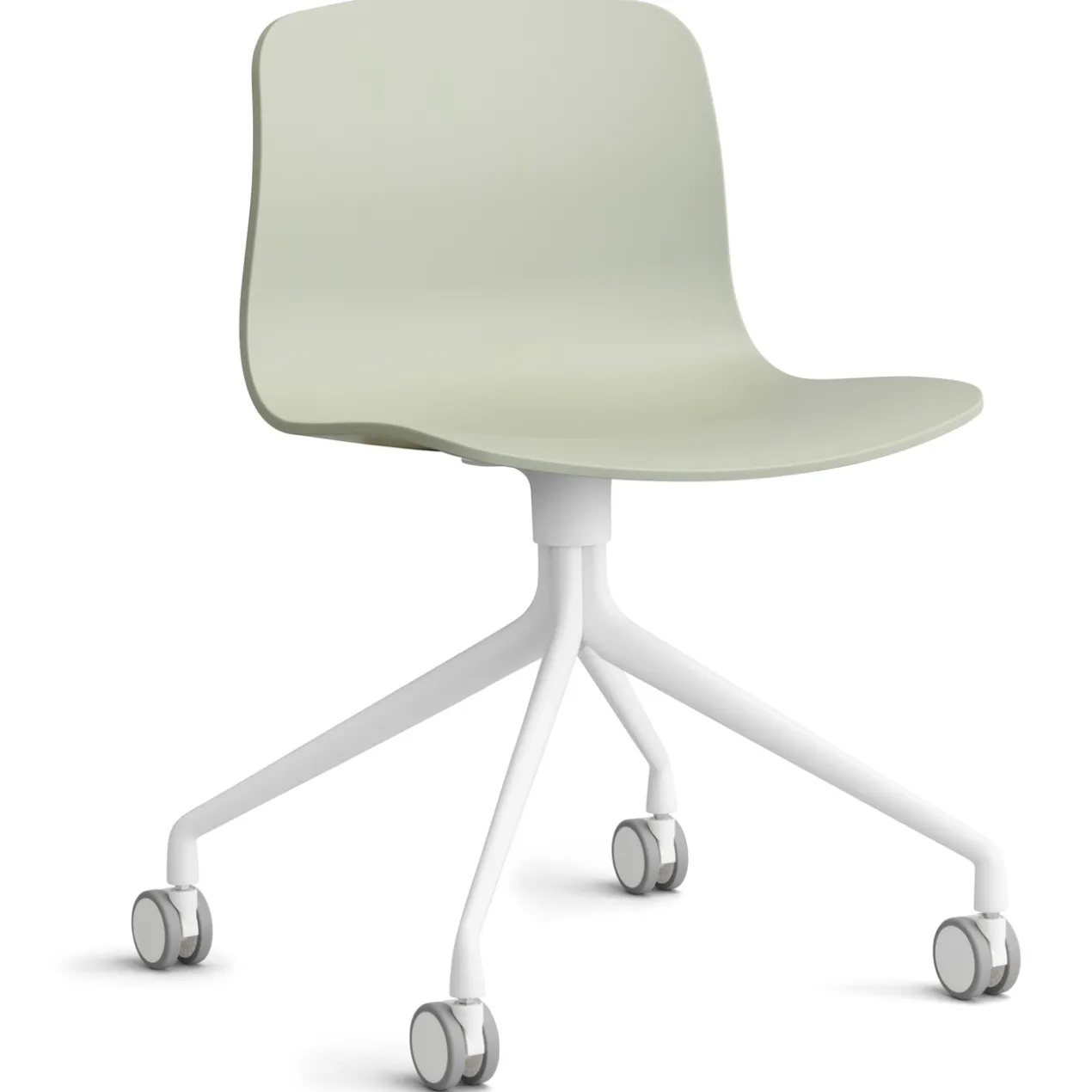 Bureaustoel AAC14 wit onderstel pastel green