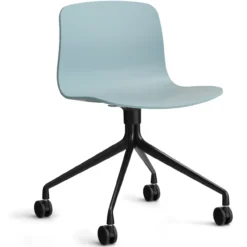 Bureaustoel AAC14 zwart onderstel dusty blue