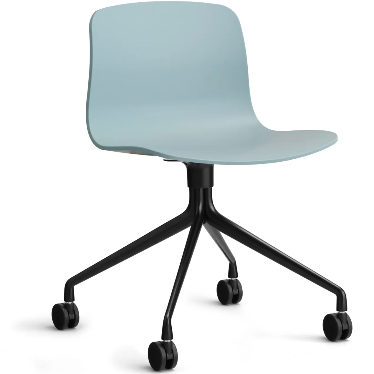 Bureaustoel AAC14 zwart onderstel dusty blue