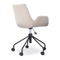 Bureaustoel Nout-Eef beige - zwart onderstel - set van 2