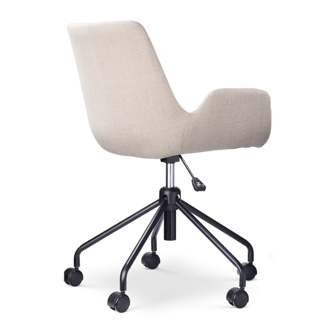 Bureaustoel Nout-Eef beige - zwart onderstel - set van 2