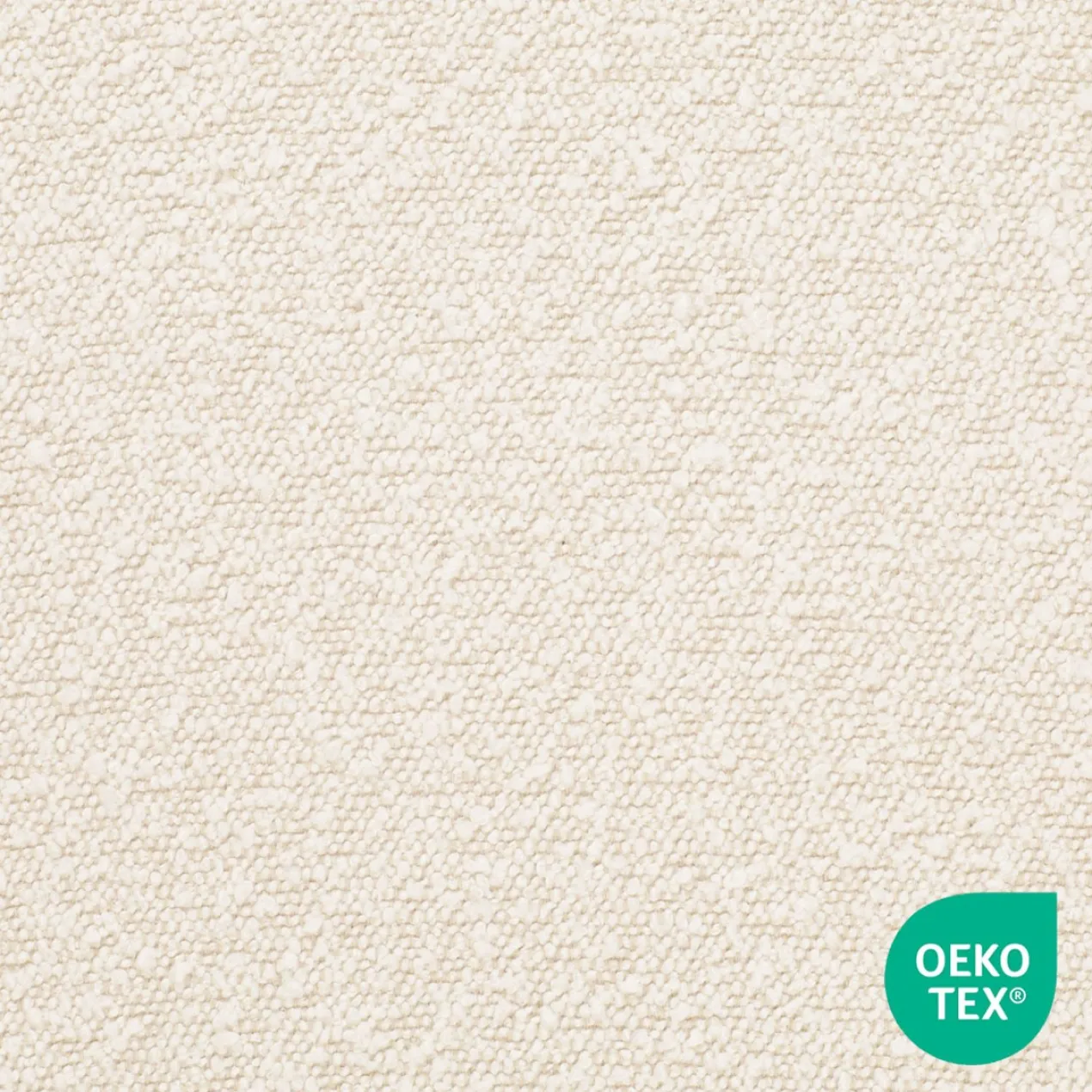 Bureaustoel Nout-Fé bouclé beige - wit onderstel