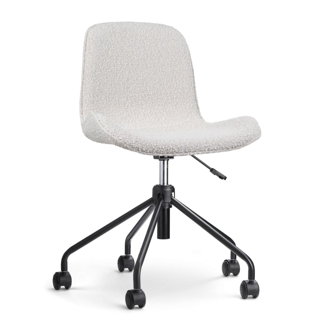 Bureaustoel Nout-Fé bouclé beige - zwart onderstel