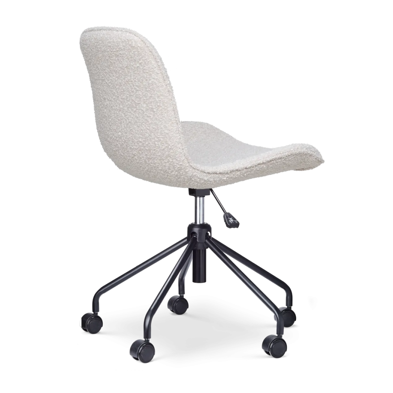 Bureaustoel Nout-Fé bouclé beige - zwart onderstel
