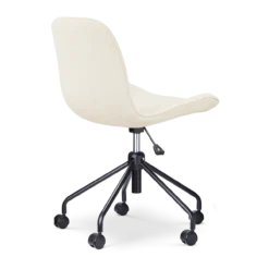 Bureaustoel Nout-Fé rib beige - zwart onderstel
