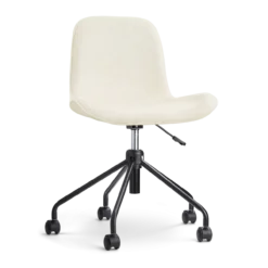 Bureaustoel Nout-Fé rib beige - zwart onderstel
