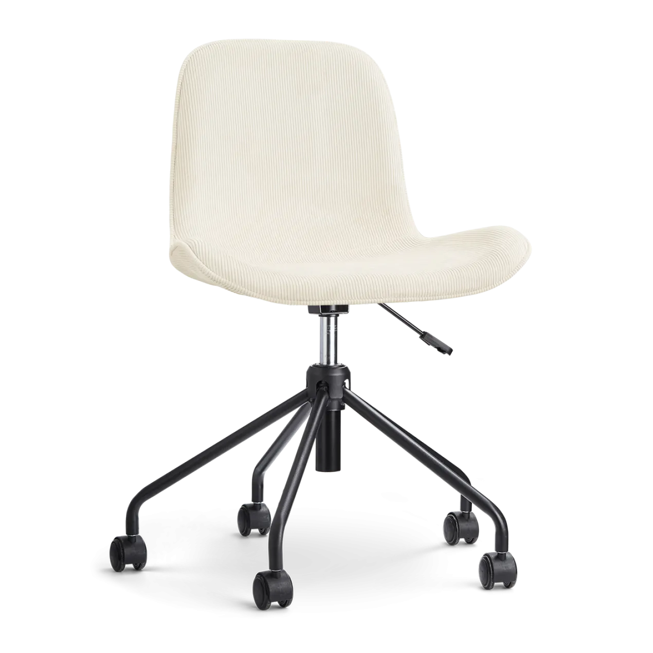 Bureaustoel Nout-Fé rib beige - zwart onderstel
