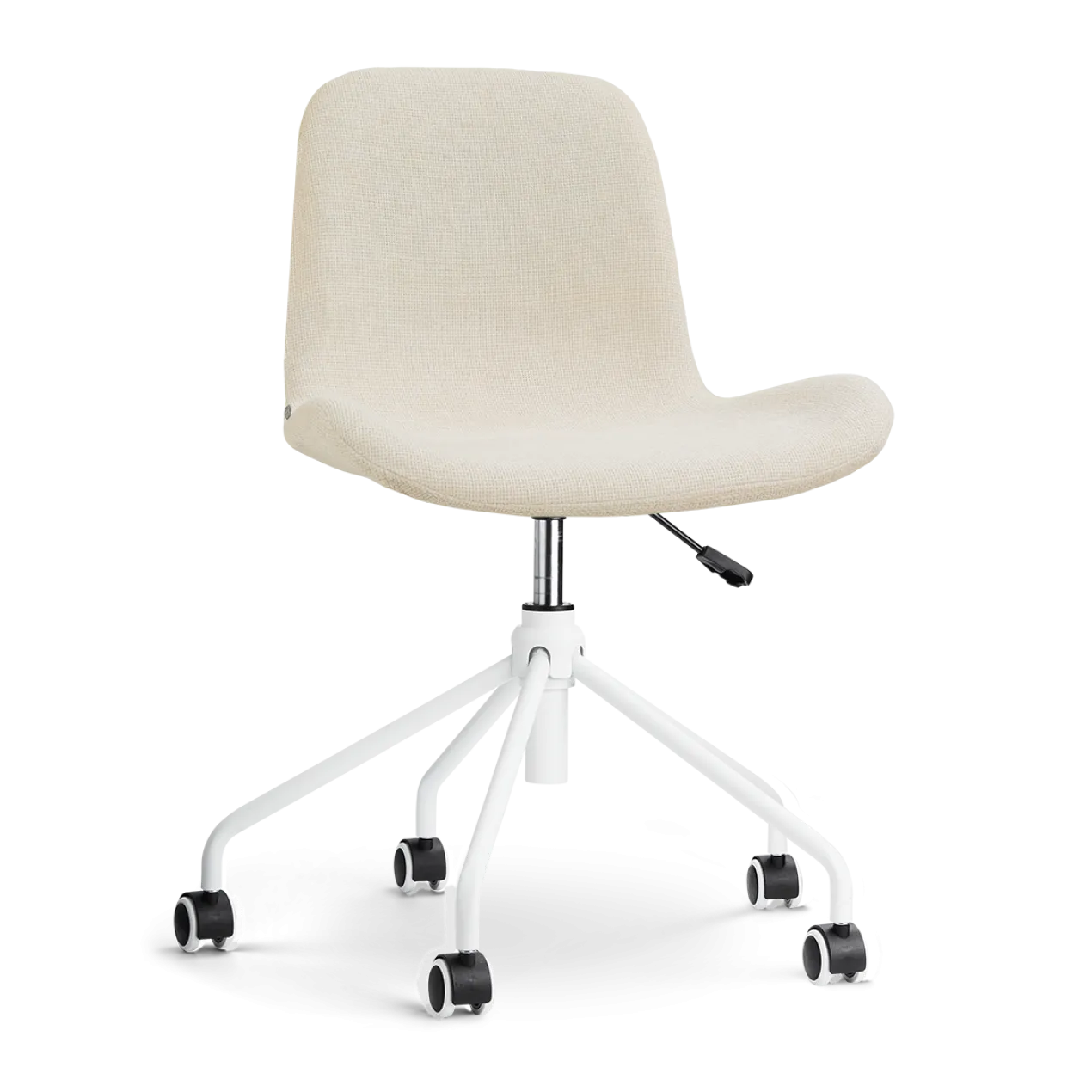 Bureaustoel Nout-Fé wit onderstel cottonbeige