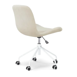 Bureaustoel Nout-Fé wit onderstel cottonbeige