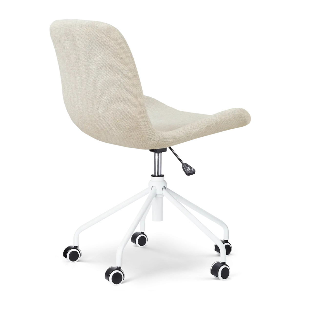 Bureaustoel Nout-Fé wit onderstel cottonbeige