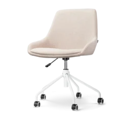 Bureaustoel Nout-Isa beige - wit onderstel