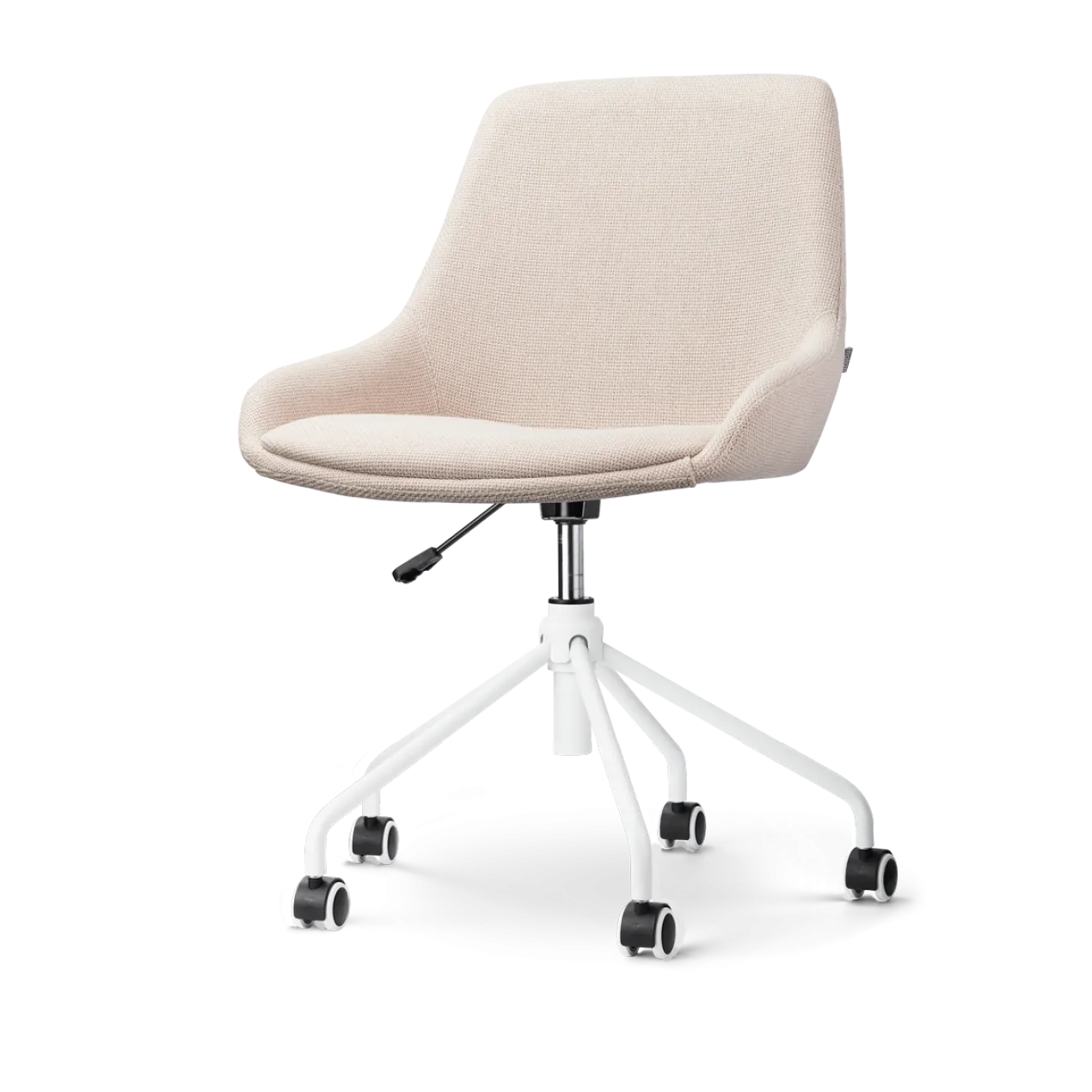 Bureaustoel Nout-Isa beige - wit onderstel