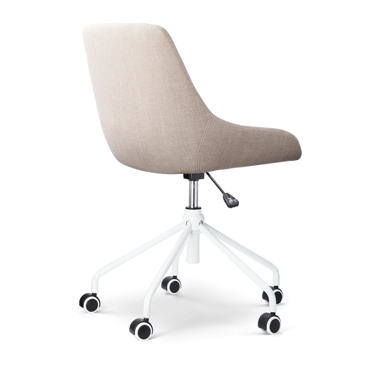 Bureaustoel Nout-Isa beige - wit onderstel