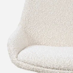 Bureaustoel Nout-Isa bouclé beige - zwart onderstel