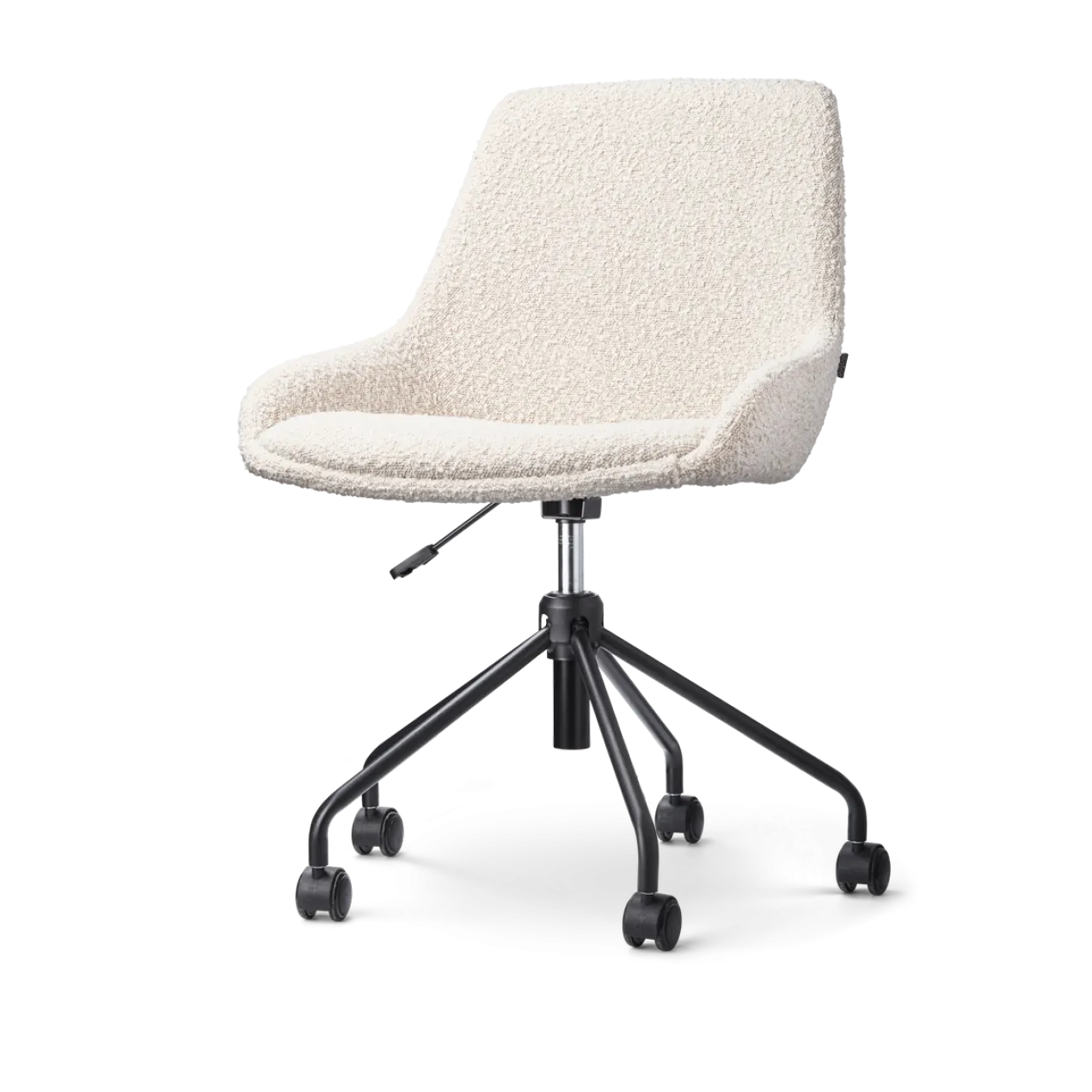 Bureaustoel Nout-Isa bouclé beige - zwart onderstel