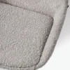Bureaustoel Nout-Isa bouclé taupe - wit onderstel