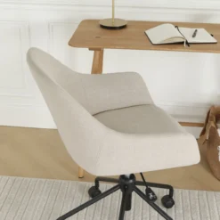Bureaustoel Nout-Mae beige - zwart onderstel