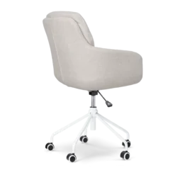 Bureaustoel Nout-Mia beige - wit onderstel