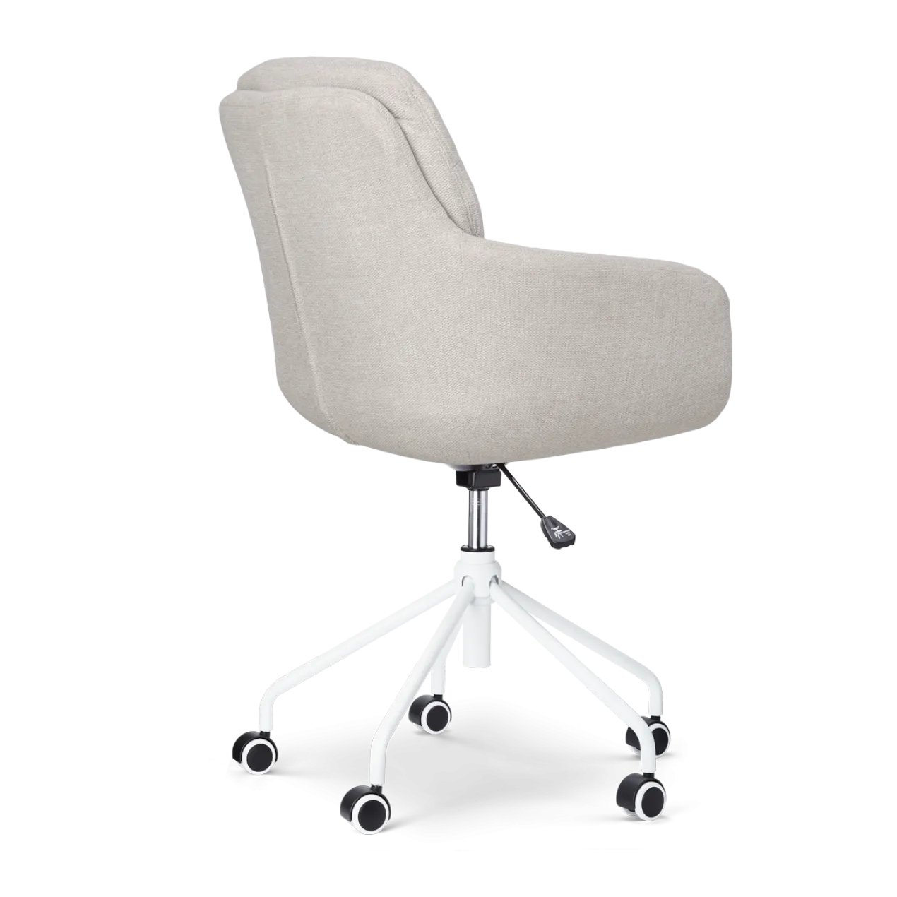 Bureaustoel Nout-Mia beige - wit onderstel