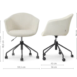 Bureaustoel Nout-Otis zwart onderstel cottonbeige