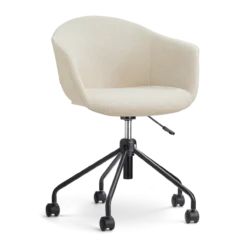 Bureaustoel Nout-Otis zwart onderstel cottonbeige