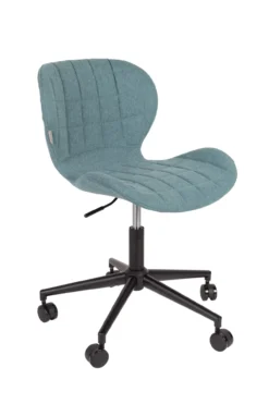 Bureau stoel omg zwart/blauw