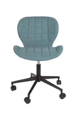 Bureau stoel omg zwart/blauw