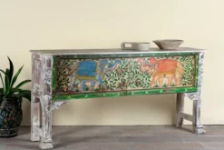 Caara - Handgeschilderde Consoletafel Olifantmotief