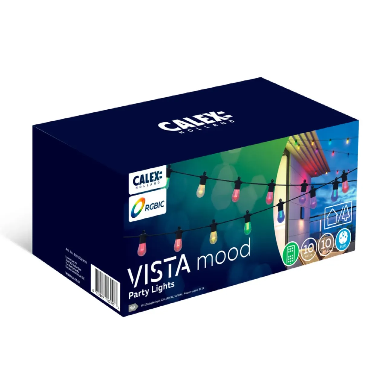 CALEX PARTY LIGHTS NR. 2 - 10-LICHTS, RGBIC & CCT