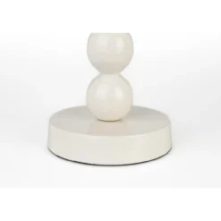 Candle holder bubbles one shiny beige