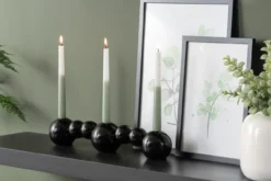 Candle holder Bubbles straight enamel black