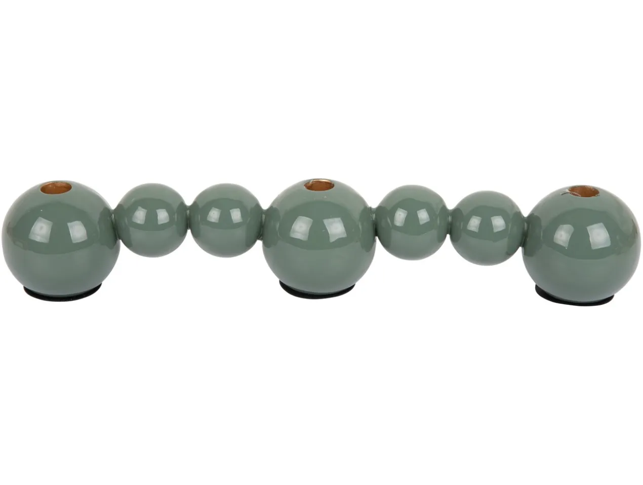 Candle holder Bubbles straight enamel jungle green